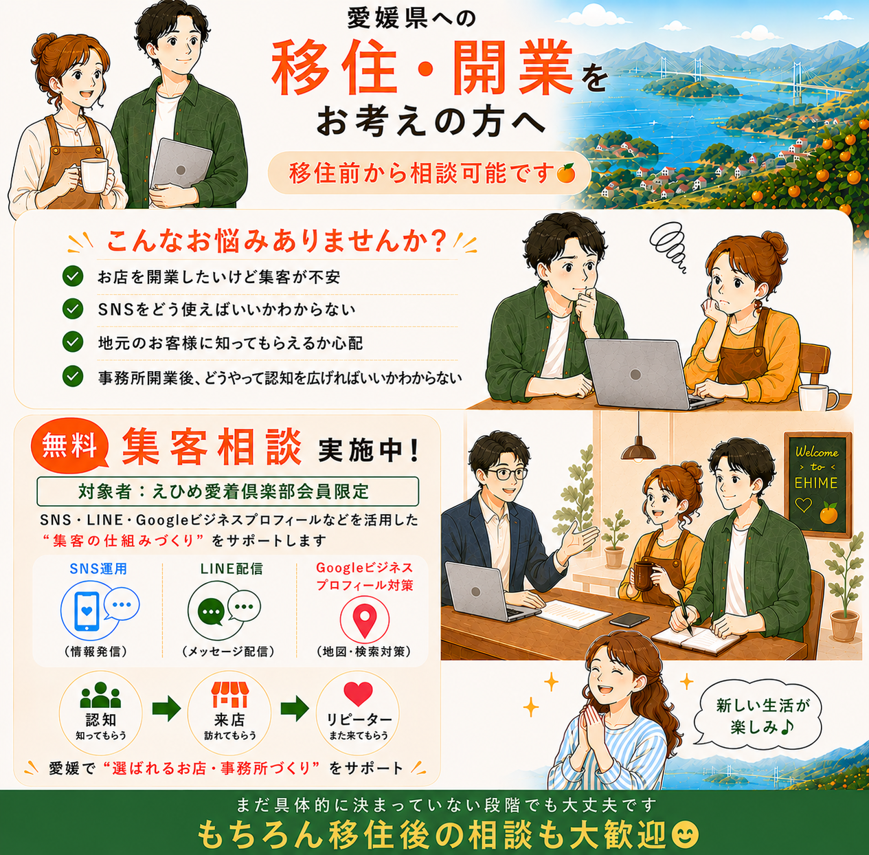 愛媛県への移住・開業をお考えの方へ